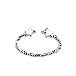 Wholesale Sterling Silver Opened Star Ring - JD19117