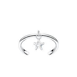 Wholesale Sterling Silver Star Toe Ring - JD18830