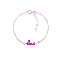 Wholesale Sterling Silver Love Cord Bracelet - JD19129