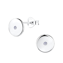 Wholesale Sterling Silver Round Ear Studs - JD17219