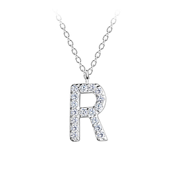 Wholesale Sterling Silver Letter R Necklace - JD18892