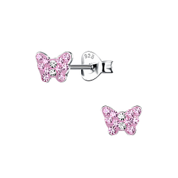 Wholesale Sterling Silver Butterfly Ear Studs - JD19142