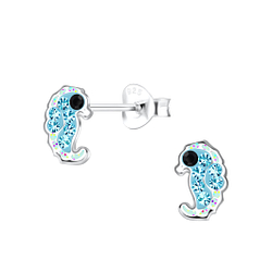 Wholesale Sterling Silver Seahorse Ear Studs - JD19270