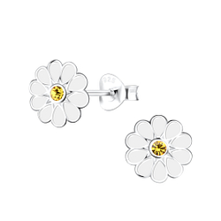 Wholesale Sterling Silver Flower Ear Studs - JD19380