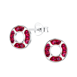 Wholesale Sterling Silver Rubber Ring Ear Studs - JD19394