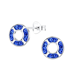 Wholesale Sterling Silver Rubber Ring Ear Studs - JD19396