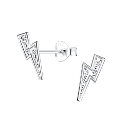 Wholesale Sterling Silver Lightning Bolt Ear Studs - JD19280