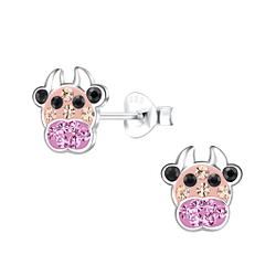 Wholesale Sterling Silver Cow Ear Studs - JD19488