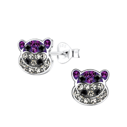 Wholesale Sterling Silver Hippopotamus Ear Studs - JD19498