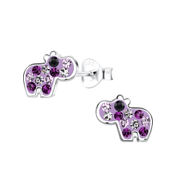 Wholesale Sterling Silver Hippopotamus Ear Studs - JD19431