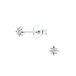 Wholesale Sterling Silver Star Ear Studs - JD19421