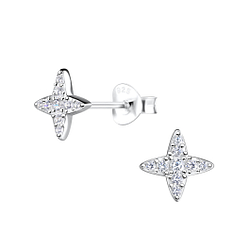 Wholesale Sterling Silver Star Ear Studs - JD18508