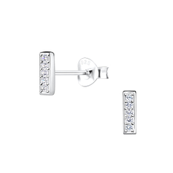 Wholesale Sterling Silver Bar Ear Studs - JD18511