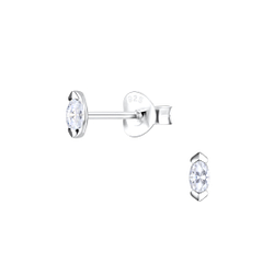 Wholesale Sterling Silver Marquise Ear Studs - JD19252