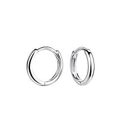 Wholesale 11mm Sterling Silver Huggie Earrings - JD19406