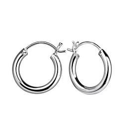 Wholesale 17mm Sterling Silver French Ear Hoops - JD19410