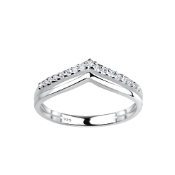 Wholesale Sterling Silver V-Shaped Ring - JD19376