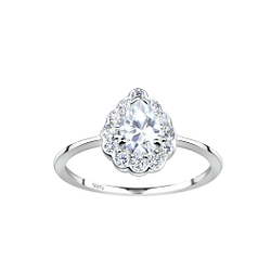 Wholesale Sterling Silver Pear Ring - JD19248
