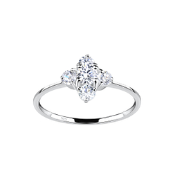 Wholesale Sterling Silver Flower Ring - JD19390
