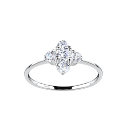 Wholesale Sterling Silver Flower Ring - JD19390