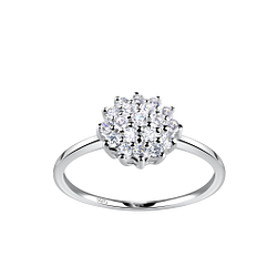 Wholesale Sterling Silver Flower Ring - JD19224