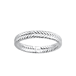 Wholesale Sterling Silver Braid Ring - JD18765