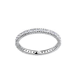 Wholesale Sterling Silver Eternity Ring - JD19440