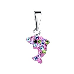 Wholesale Sterling Silver Dolphin Pendant - JD17934