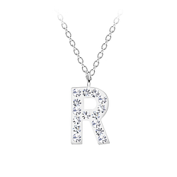 Wholesale Sterling Silver Letter R Necklace - JD19559
