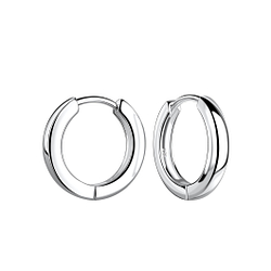 Wholesale 15mm Sterling Silver Huggie Earrings - JD19540