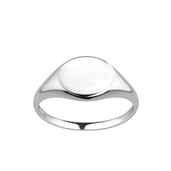 Wholesale Sterling Silver Oval Signet Ring - JD19612