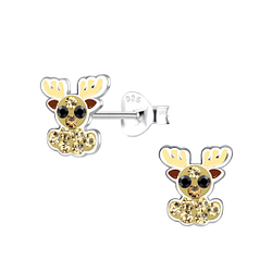 Wholesale Sterling Silver Deer Ear Studs - JD19713