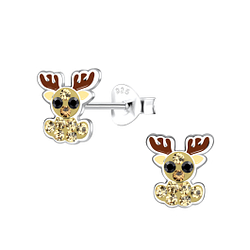 Wholesale Sterling Silver Deer Ear Studs - JD19714