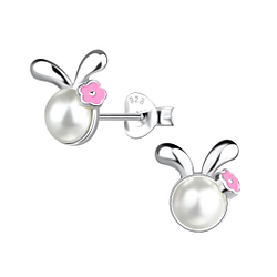 Wholesale Sterling Silver Bunny Ear Studs - JD19723