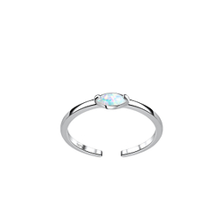 Wholesale 2X4mm Marquise Opal Sterling Silver Toe Ring - JD19778