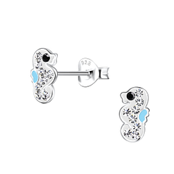 Wholesale Sterling Silver Seahorse Ear Studs - JD19802