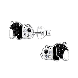 Wholesale Sterling Silver Panda Ear Studs - JD19905