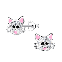 Wholesale Sterling Silver Cat Ear Studs - JD19920