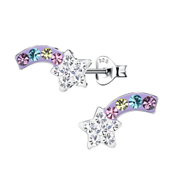 Wholesale Sterling Silver Shooting Star Ear Studs - JD17871