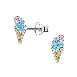 Wholesale Sterling Silver Ice cream Ear Studs - JD17904