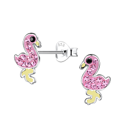Wholesale Sterling Silver Flamingo Ear Studs - JD20025