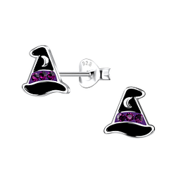 Wholesale Sterling Silver Witch Hat Ear Studs - JD20045