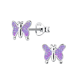 Wholesale Sterling Silver Butterfly Ear Studs - JD17932