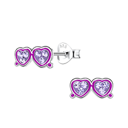 Wholesale Sterling Silver Sunglasses Ear Studs - JD20174