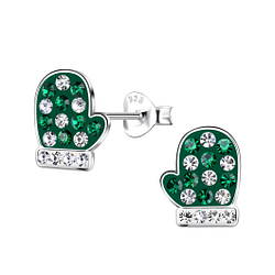 Wholesale Sterling Silver Christmas Glove Ear Studs - JD20093