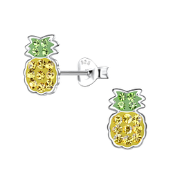 Wholesale Sterling Silver Pineapple Ear Studs - JD20095