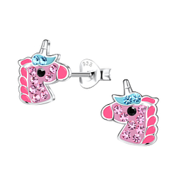 Wholesale Sterling Silver Unicorn Ear Studs - JD20168