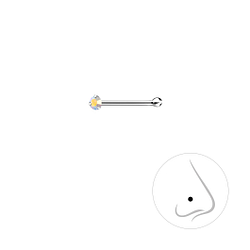 Wholesale 1.5mm Round Crystal Sterling Silver Nose Stud With Ball - JD8847 Wholesale 1.5mm Round Crystal Sterling Silver Nose Stud With Ball - JD8847