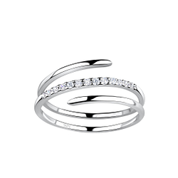 Wholesale Sterling Silver Line Ring - JD19441