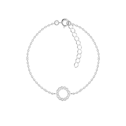 Wholesale Sterling Silver Twisted Circle Bracelet - JD20362